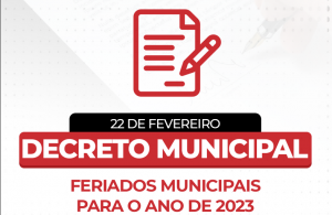 DECRETO N. 723/2023 ESTABELECE OS FERIADOS MUNICIPAIS PARA O ANO DE 2023.