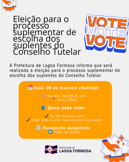 📢 Eleição – Processo Suplementar do Conselho Tutelar