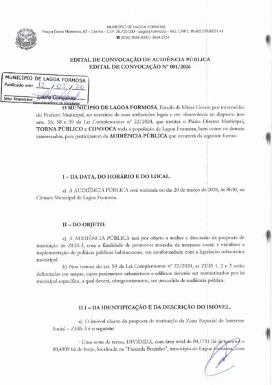 Edital de Convocação