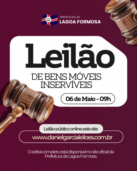 EDITAL DE LEILÃO ONLINE N.º 01/2026